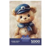 Rompecabezas De 1000 Piezas para Adolescentes Cute Teddy Bear Painting Rompecabezas para Adultos Juego Práctico Decoración del Hogar Cumpleaños Y Navidad 70x50cm/1000pcs