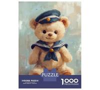 Rompecabezas De 1000 Piezas para Adolescentes Cute Teddy Sailor Bear Rompecabezas para Adultos Juego Práctico Pero Divertido Y Humorístico Regalos para Reducir El Estrés 70x50cm/1000pcs