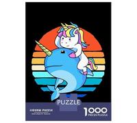 Rompecabezas De 1000 Piezas para Adolescentes Cute Unicorn Narwhal Rompecabezas para Adolescentes Juguetes Antiestrés Difícil Gran Regalo para Jugar 52x38cm/1000pcs