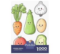 Rompecabezas De 1000 Piezas para Adolescentes Cute Veggie Friends Rompecabezas para Adultos Juego Familiar Decoración del Hogar Regalos para Reducir El Estrés 70x50cm/1000pcs