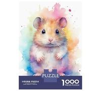 Rompecabezas De 1000 Piezas para Adolescentes Cute Watercolor Hamster Rompecabezas para Adultos Juegos De Relajación Desafío Difícil Desafío Educativo 70x50cm/1000pcs