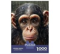 Rompecabezas De 1000 Piezas para Adolescentes Cute Wet Chimpanzee Rompecabezas para Adultos Juguetes Antiestrés Difícil Difícil Desafiante De Completar 52x38cm/1000pcs