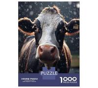 Rompecabezas De 1000 Piezas para Adolescentes Cute Wet Cow Rompecabezas para Adultos Juego Práctico Ensamblaje De Patrones Regalo De Cumpleaños, Regalos, 38x26cm/1000pcs