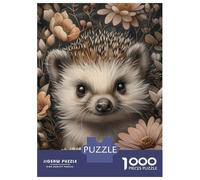 Rompecabezas De 1000 Piezas para Adolescentes Cute Whimsical Hedgehog Rompecabezas para Adultos Juegos De Relajación Desafío Difícil Desafío Educativo 52x38cm/1000pcs