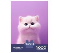 Rompecabezas De 1000 Piezas para Adolescentes Cute White Kitten Rompecabezas para Adultos Juego Práctico Difícil Regalos De Cumpleaños Y Únicos 70x50cm/1000pcs