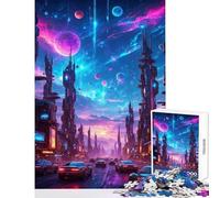 Rompecabezas de 1000 Piezas para Adolescentes Cyberpunk Pillars of Titan decoración del hogar Juguetes Regalo Divertido Juego práctico Cada Pieza es única - Tamaño 38x26cm