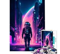 Rompecabezas de 1000 Piezas para Adolescentes Cyberpunk Viajero Cósmico Juego Educativo desafío Juguete para ejercitar la Mente Juego difícil Regalo de Amigo Invisible (tamaño 50x75cm)