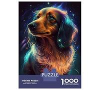 Rompecabezas De 1000 Piezas para Adolescentes Dachshund Dog Angelic Rompecabezas para Adultos Juego Familiar Antiestrés Cumpleaños Y Navidad 38x26cm/1000pcs