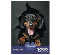 Rompecabezas De 1000 Piezas para Adolescentes Dachshund Dog Rompecabezas para Adultos Juego De Ingenio Análisis Y Lógica Actividades Divertidas En Casa, 52x38cm/1000pcs