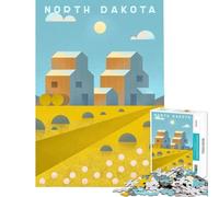 Rompecabezas de 1000 Piezas para Adolescentes Dakota del Norte Juegos Divertidos Juguetes adictivos para Cultivar la Paciencia Regalos para Hombres y Mujeres Divertidos y con Humor (tamaño 38x52cm)