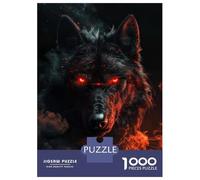 Rompecabezas De 1000 Piezas para Adolescentes Dangerous Black Wolf Rompecabezas para Adultos Juego Práctico Pero Divertido Y Humorístico Regalos para Reducir El Estrés 38x26cm/1000pcs