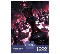 Rompecabezas De 1000 Piezas para Adolescentes Dark Chessboard King Rompecabezas para Adultos Juego Práctico Pero Divertido Y Humorístico Regalos para Reducir El Estrés 52x38cm/1000pcs