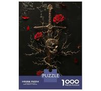 Rompecabezas De 1000 Piezas para Adolescentes Dark Fantasy Sword Rompecabezas para Adultos Juegos Relajantes Decoración Desafío Educativo 70x50cm/1000pcs