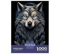 Rompecabezas De 1000 Piezas para Adolescentes Dark Fantasy Wolf Rompecabezas para Adultos Juguetes Antiestrés Alivio del Estrés Interacción Entre Padres E Hijos 70x50cm/1000pcs