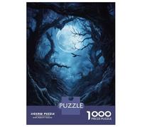 Rompecabezas De 1000 Piezas para Adolescentes Dark Forest Moon Rompecabezas para Adultos Juego Familiar Decoración del Hogar Cumpleaños Y Navidad 52x38cm/1000pcs