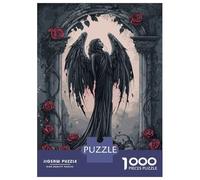 Rompecabezas De 1000 Piezas para Adolescentes Dark Gothic Angel in Ruins Rompecabezas para Adultos Juego Familiar Decoración del Hogar Cumpleaños Y Navidad 38x26cm/1000pcs