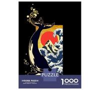 Rompecabezas De 1000 Piezas para Adolescentes Dark Wave of Kangawa Rompecabezas Juegos Relajantes para La Diversión Familiar Cumpleaños Y Navidad 52x38cm/1000pcs