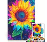 Rompecabezas de 1000 Piezas para Adolescentes: Datos fascinantes sobre los Girasoles, Juegos relajantes, un Reto para completar, Que fomenta el Amor Entre Parejas 38x52cm