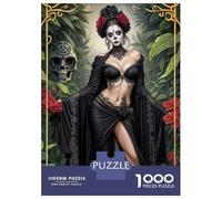 Rompecabezas De 1000 Piezas para Adolescentes Day of The Dead Woman Rompecabezas para Adolescentes Juego De Ingenio Mejora La Memoria Diversión En Casa Actividades, 52x38cm/1000pcs