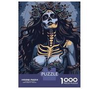 Rompecabezas De 1000 Piezas para Adolescentes Day of The Dead Woman Rompecabezas para Adultos Juguetes Antiestrés Corte De Precisión Regalos para Amigos Y Familiares 52x38cm/1000pcs
