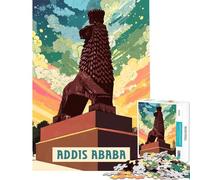 Rompecabezas de 1000 Piezas para Adolescentes de Addis Abeba Rompecabezas para Adolescentes Que Mejora la Memoria Ayuda a ejercitar el Cerebro y es un Juego Educativo para Toda la Familia 38x52cm