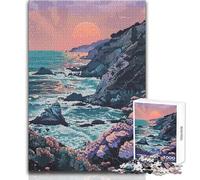 Rompecabezas de 1000 Piezas para Adolescentes de Big Sur, California, Juego desafiante de píxeles, Juguetes, decoración del hogar, Regalos de Amigo Secreto, tamaño 38x52cm