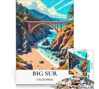 Rompecabezas de 1000 Piezas para Adolescentes de Big Sur, California, Juego Educativo, Actividades Divertidas para Hacer en casa, fortalece el Amor Entre Parejas 50x75cm