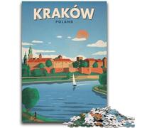 Rompecabezas de 1000 Piezas para Adolescentes de Cracovia, un desafío difícil y antiestrés Regalo Ideal para Toda la Familia (38x26cm)
