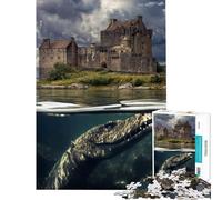 Rompecabezas de 1000 Piezas para Adolescentes de Eilean Donan Nessie Juego Educativo Juguetes didácticos Regalo de cumpleaños para la diversión Familiar (tamaño 38x26cm)