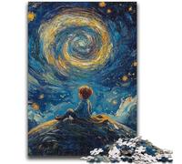 Rompecabezas de 1000 Piezas para Adolescentes de El Principito del Cielo Nocturno, Ideal para Pasar el rato en casa, con póster y Hoja de Trivia a Juego (50x75cm)