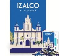 Rompecabezas de 1000 Piezas para Adolescentes de El Salvador Arte de Corte preciso Juguete Inteligente para el Cerebro Tiempo de Juego Relajante Actividad de cumpleaños (38x26cm)