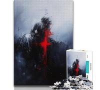 Rompecabezas de 1000 Piezas para Adolescentes de fantasía de Ninja Knight con póster y Hoja de Trivia a Juego para Mayores de 14 años 75x50cm