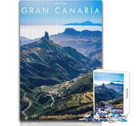 Rompecabezas de 1000 Piezas para Adolescentes de Gran Canaria, Hermoso diseño, Juego difícil, desafío, Regalo para cumpleaños, tamaño 38x52cm