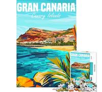 Rompecabezas de 1000 Piezas para Adolescentes de Gran Canaria Islas Canarias Un Reto para completar Carrera de Velocidad Manual Juegos relajantes para Mayores de 14 años (38x52cm)