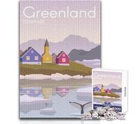 Rompecabezas de 1000 Piezas para Adolescentes de Groenlandia, Juego Educativo de análisis y lógica, Juguetes antiestrés, tamaño 38x26cm