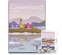 Rompecabezas de 1000 Piezas para Adolescentes de Groenlandia, Juego Educativo de análisis y lógica, Juguetes antiestrés, tamaño 50x75cm