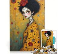 Rompecabezas de 1000 Piezas para Adolescentes de Gustav Klimt y Tim Burton, Juguete Educativo, Actividades Divertidas para Hacer en casa, Regalo de Juego desafiante 50x75cm