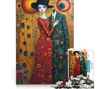 Rompecabezas de 1000 Piezas para Adolescentes de Gustav Klimt y Tim Burton, Juguete Educativo, Regalo de cumpleaños, 50x75cm