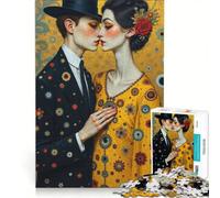 Rompecabezas de 1000 Piezas para Adolescentes de Gustav Klimt y Tim Burton, Juguetes para armar, Mejora la Memoria, colección de Artistas, Bellas Artes 50x75cm