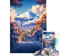 Rompecabezas de 1000 Piezas para Adolescentes De la Calle del otoño al Monte Fuji Rompecabezas de precisión para Adolescentes Desafío Educativo Regalo de cumpleaños 50x75cm