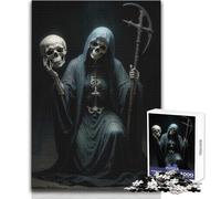 Rompecabezas de 1000 Piezas para Adolescentes de la Santa Muerte, Ideal para un rato de Relax, Troquelado de precisión Fina, tamaño 38x26cm