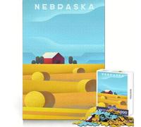 Rompecabezas de 1000 Piezas para Adolescentes de Nebraska Recall Power Serene Escape,Bordes precisos,Regalo de cumpleaños (38x52cm)