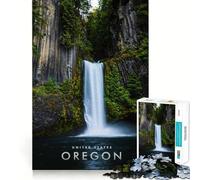 Rompecabezas de 1000 Piezas para Adolescentes de Oregón,Estados Unidos Corte Diversión lógica Juguete Divertido Juego Tranquilo Diversión de cumpleaños Juego Divertido (50x75cm)