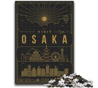 Rompecabezas de 1000 Piezas para Adolescentes de Osaka, Japón, para Mayores de 14 años Juego de Preguntas y respuestas Diversión en casa, Regalo de cumpleaños o de Viaje (tamaño 38x26cm)