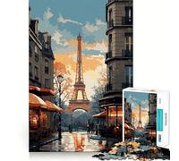 Rompecabezas de 1000 Piezas para Adolescentes de París, Francia Juguete para ejercitar la Mente Divertido y Relajante Arte para armar Artículo Coleccionable (38x26cm)