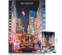 Rompecabezas de 1000 Piezas para Adolescentes de San Francisco, un Juego desafiante y único, Pero Divertido y Divertido, Regalo de cumpleaños, tamaño 38x26cm
