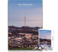 Rompecabezas de 1000 Piezas para Adolescentes de San Francisco, un Juego desafiante y único, Pero Divertido y Divertido, Regalo de cumpleaños, tamaño 50x75cm