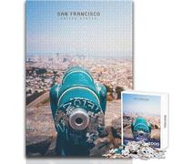 Rompecabezas de 1000 Piezas para Adolescentes de San Francisco, un Juego desafiante y único, Pero Divertido y Divertido, Regalo de cumpleaños, tamaño 38x26cm