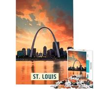 Rompecabezas de 1000 Piezas para Adolescentes de San Luis Ideal para Juegos educativos desafíos Juguetes Juegos Familiares Divertidos y Originales perfectos como Regalo de cumpleaños (tamaño 38x26cm)