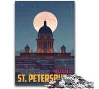 Rompecabezas de 1000 Piezas para Adolescentes de San Petersburgo (Mayores de 14 años), Juego de Preguntas, Actividades Divertidas en casa, Regalo de cumpleaños, Regalo de Viaje (tamaño 50x75cm)